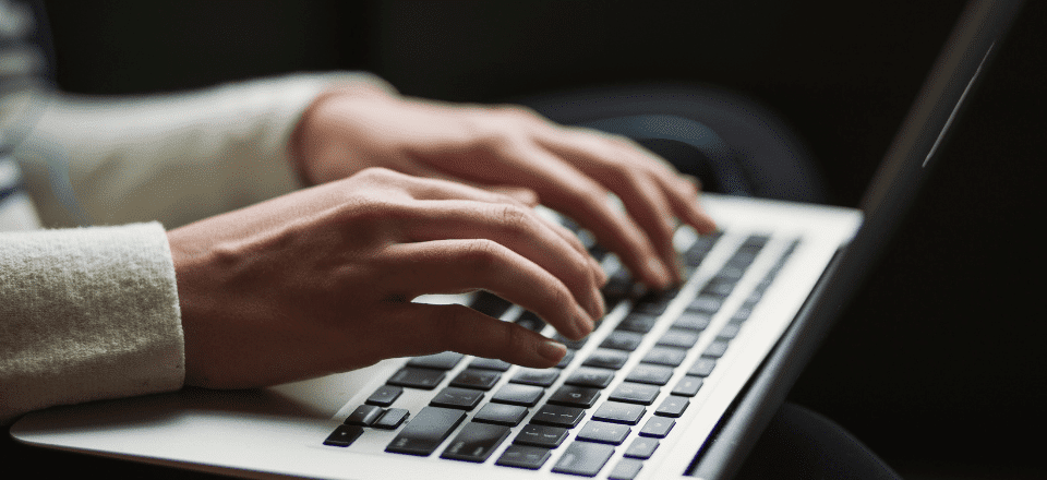 Typing on a computer keyboard